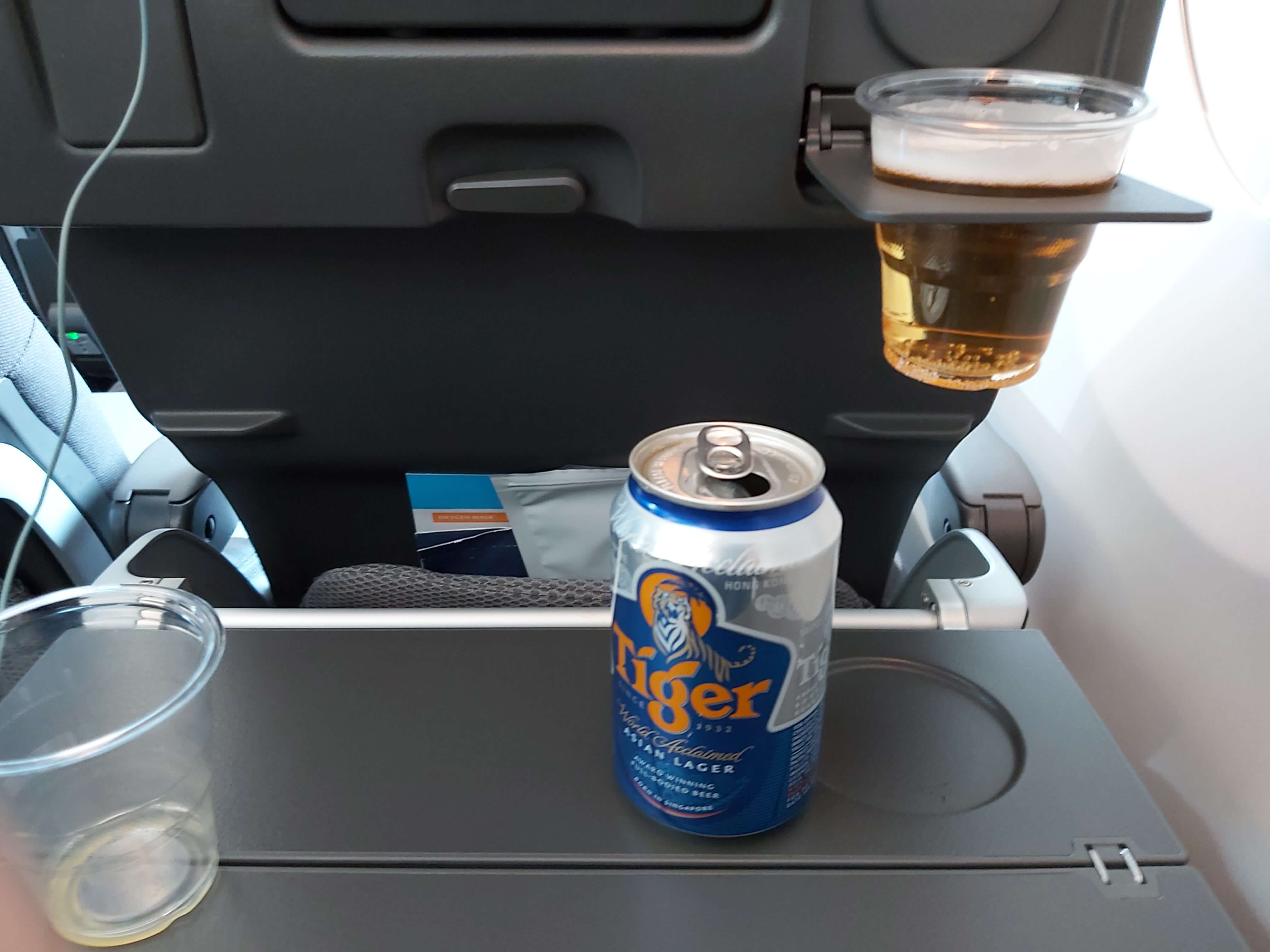 機内ビール